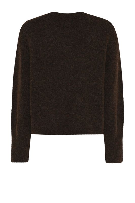 La Rouge Carol knit | Brun klassisk uldstrik
