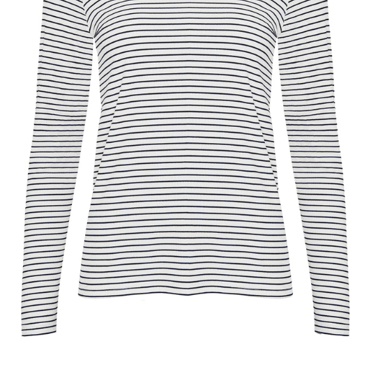 Ofelia Sisa bluse | Langærmet hvid navy  I Dresslab