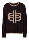 Prepair Babara Knit | Striktrøje i bordeaux med logo