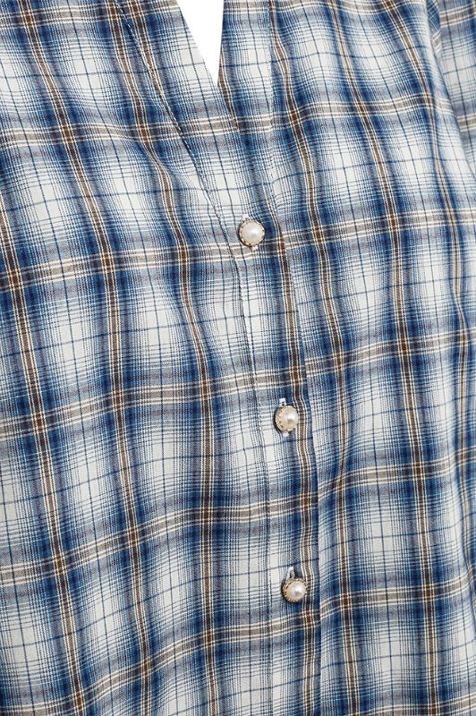 Freequent Mika babyblue ternet skjorte I Dresslab