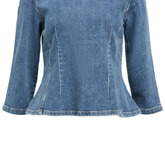 Object Rosie 3/4 denimtop