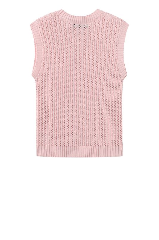 Luxzuz Corinn knit I Strikvest i lyserød