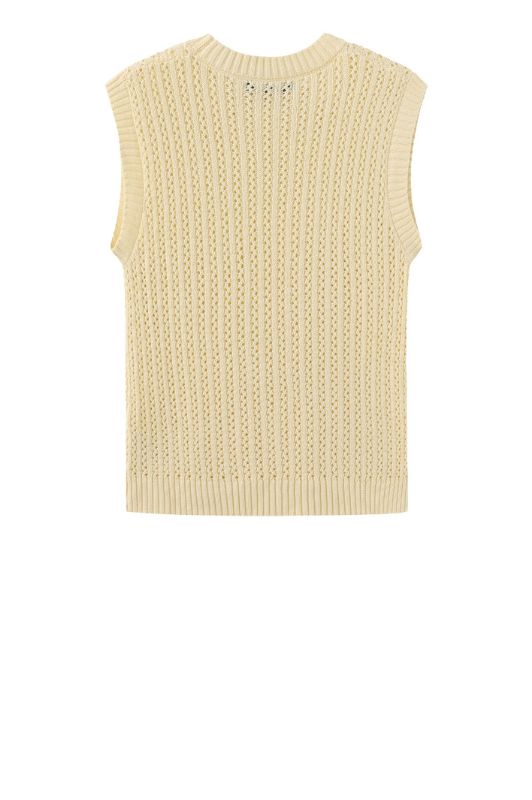 Luxzuz Corinn knit I Strikvest i gul