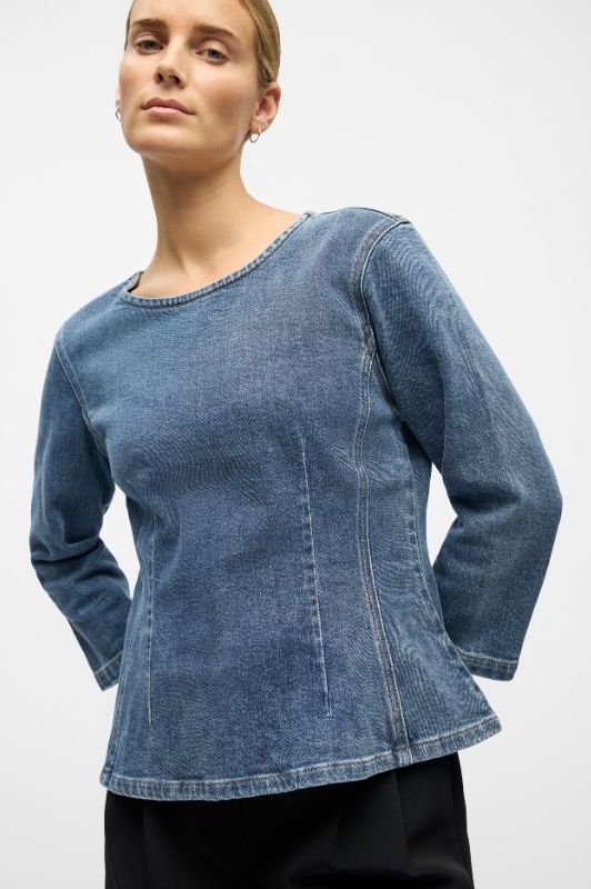 Object Rosie 3/4 denimtop