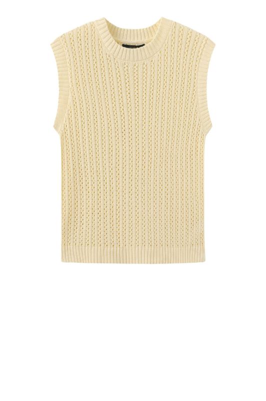 Luxzuz Corinn knit I Strikvest i gul