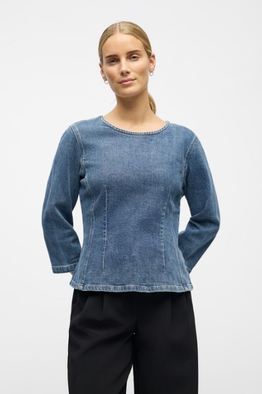 Object Rosie 3/4 denimtop