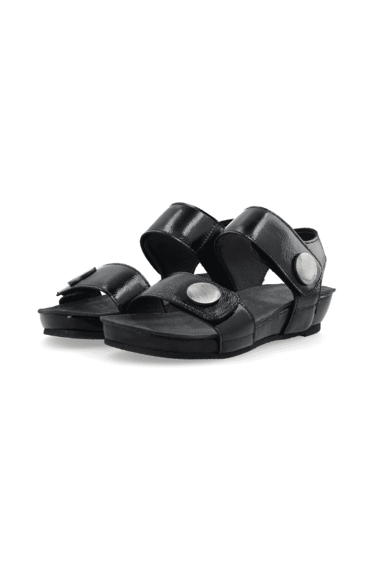 Cashott Casava skind sandal I Sort lak