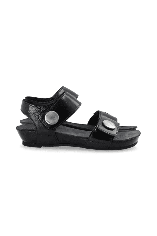 Cashott Casava skind sandal I Sort lak