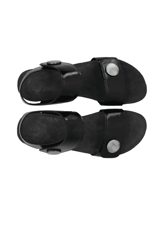 Cashott Casava skind sandal I Sort lak