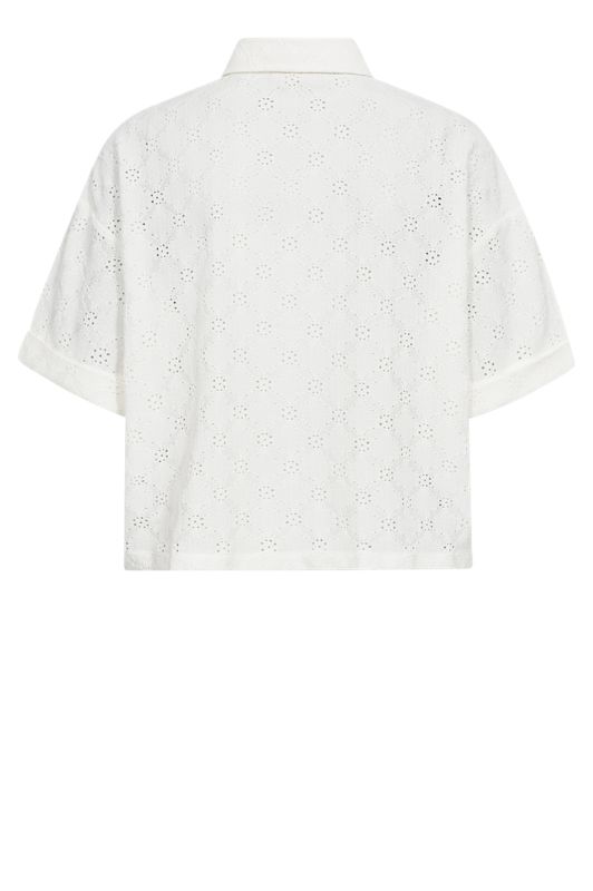 Freequent Mirna bluse I Pointelle skjorte i hvid I Dresslab