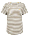 FreeQuent Mian t-shirt | Sand og hvidstribet sommer tee I Dresslab