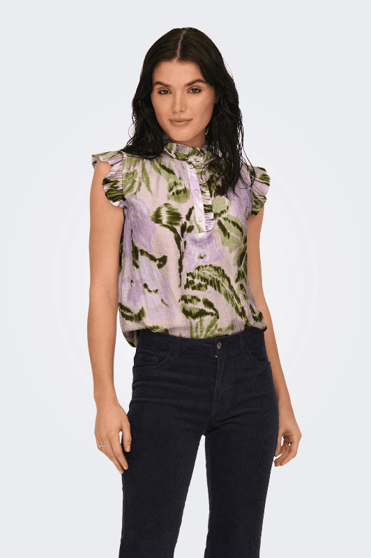 JDY Billy top I Feminin sommerbluse i blomsterprint
