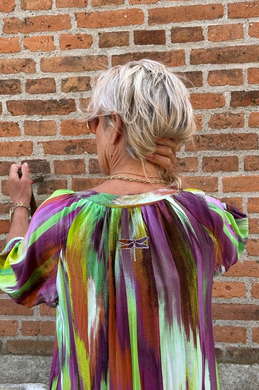 Gaspar Athen print kaftan | Flot multi print I Dresslab