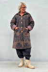PRE ORDER Gaspar Bruxelles winter coat I Frakke i choko jaquard
