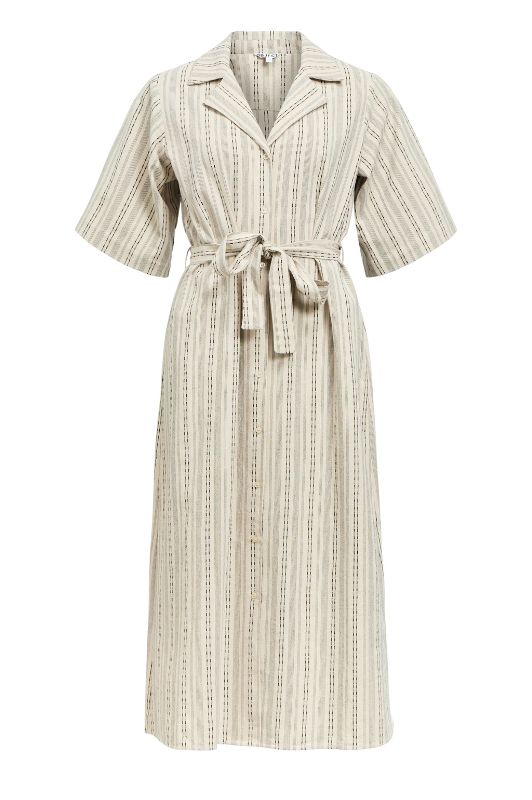 Object Belem dress  I Stribet bomuldskjole I Dresslab