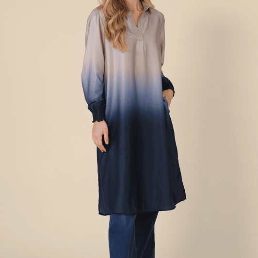 Prepair Helga dress | Blåt batikprint