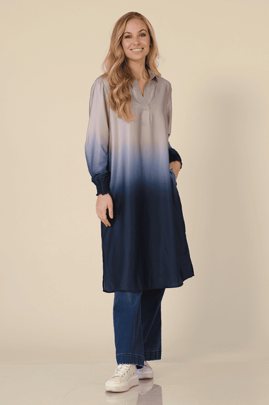 Prepair Helga dress | Blåt batikprint