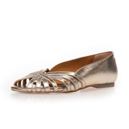 Copenhagen Shoes Passionate | Ballerina i guldfarvet skind