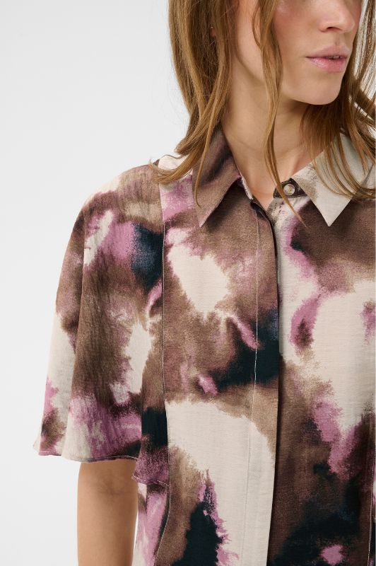 Karen By Simonsen Frigg Dress | Rosa printet kjole I Dresslab