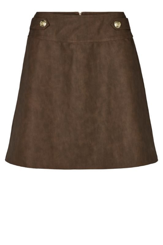 Prepair Olivia nederdel | Cool kort fake suede nederdel i brun