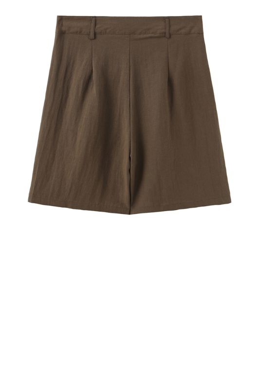 Luxzuz Alexandra shorts | Armyfarvede shorts med læg og lommer