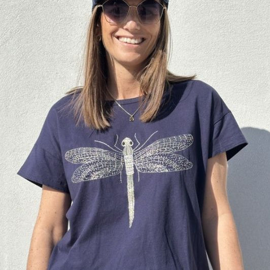 Gaspar Tokyo t-shirt i navy I Dresslab