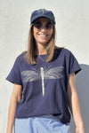 Gaspar Tokyo t-shirt i navy I Dresslab