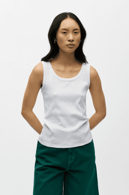 Object Molli tank top i hvid I Dresslab