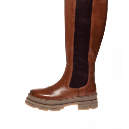 Copenhagen Shoes Follow Me I Cognac høj damestøvle skind