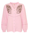 Ofelia Hevi shirt I Rosa skjorte med broderi I Dresslab
