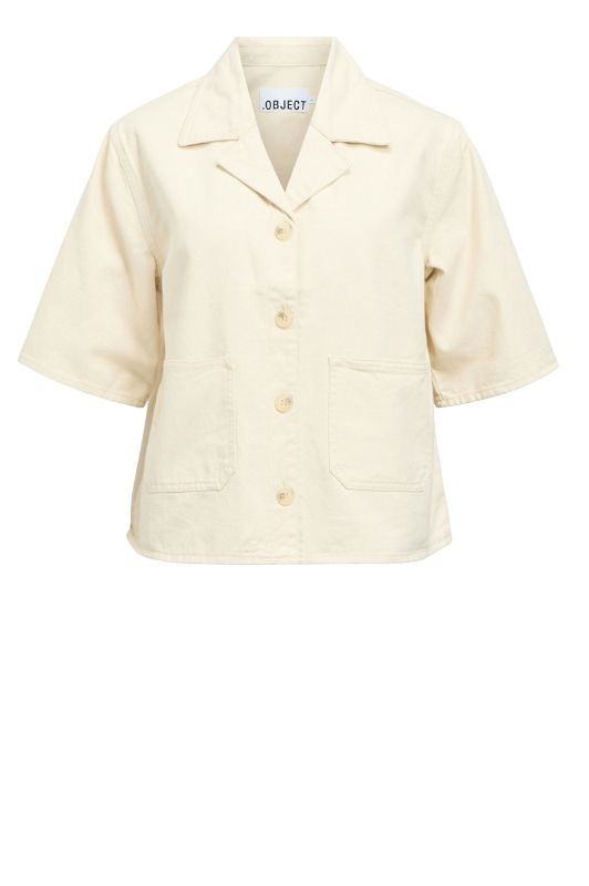 Object Pixie denim jakke i creme I Dresslab