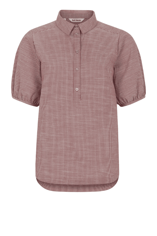 Soft Rebels Ebbi shirt | Stribet skjorte i rød strib
