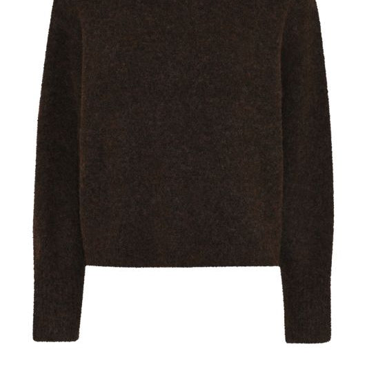 La Rouge Carol knit | Brun klassisk uldstrik