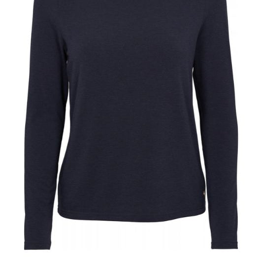 Prepair Bibiane T-shirt  i Blød langærmet basic i marineblå