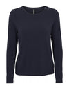 Prepair Bibiane T-shirt  i Blød langærmet basic i marineblå