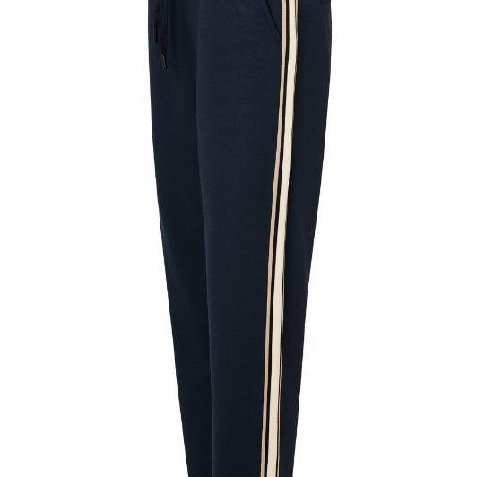 Ofelia Ibi buks | Vidde sweatbuks med striber i navy I Dresslab