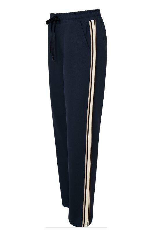 Ofelia Ibi buks | Vidde sweatbuks med striber i navy I Dresslab