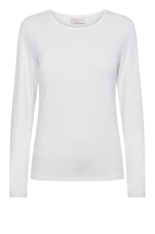 Freequent Liana bluse I Ensfarvet basistop i offwhite