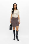 Object Lisa skirt I Kort asymmetrisk nederdel i brun
