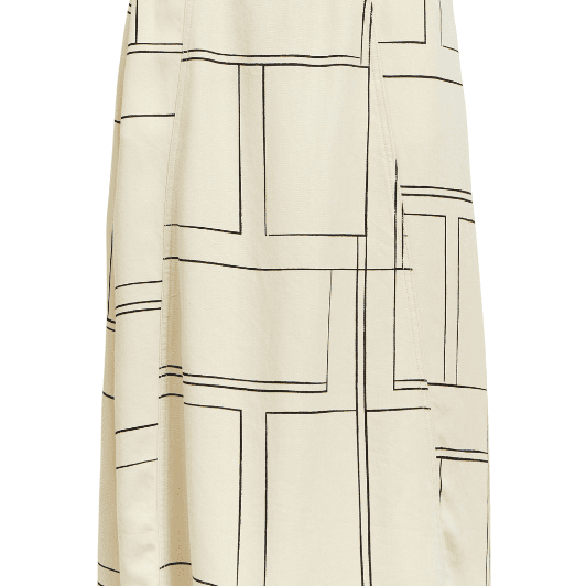 Object Frame skirt I Creme denim nederdel med print I Dresslab