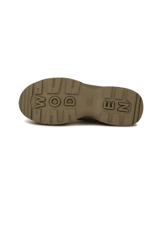 WODEN Siri Waterproof | Cool gummistøvler i khaki / creme