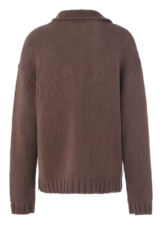Luxzuz Beatriz knit I Gennemknappet strikcardigan i brun