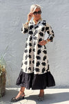 PRE ORDER Gaspar Loule big flower printet kjole i sort