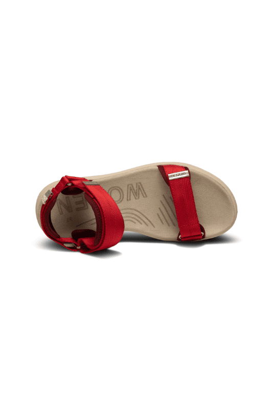 Woden Line sandal | Damesandal i rød med Natural Soft sål