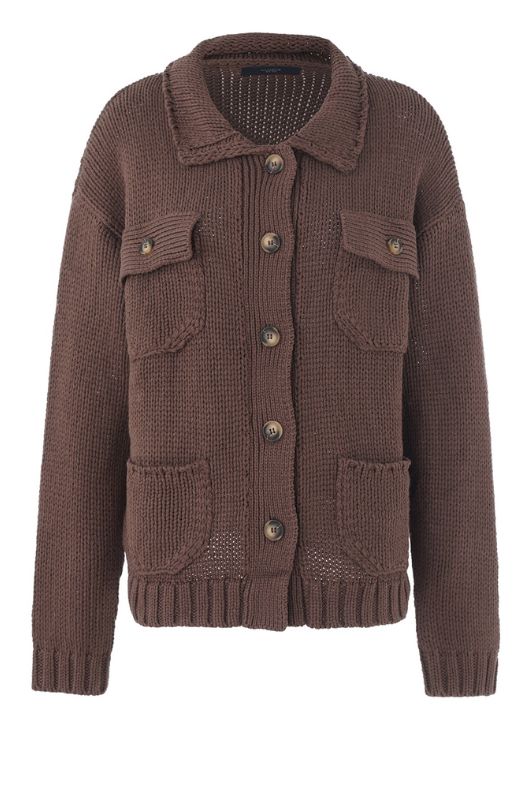 Luxzuz Beatriz knit I Gennemknappet strikcardigan i brun