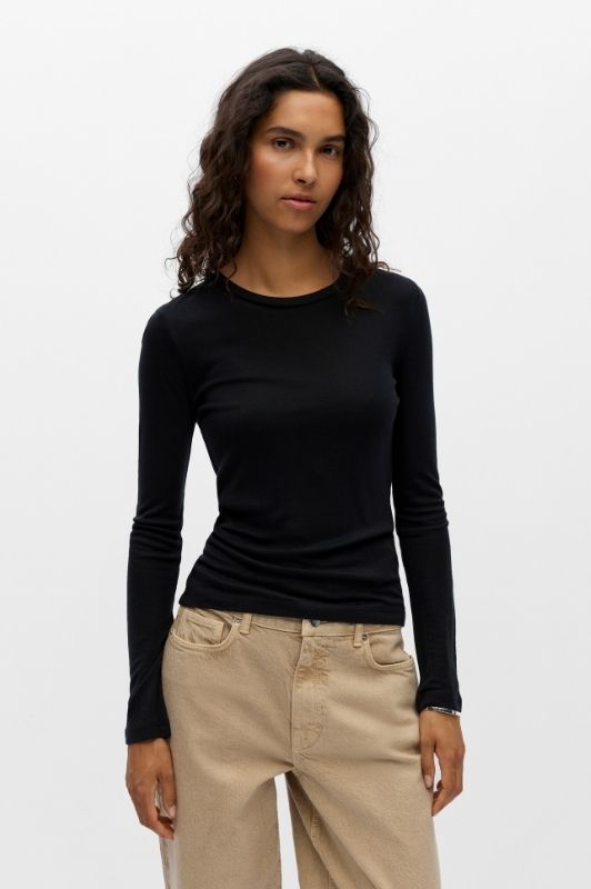 Object Alma t-shirt langærmet i sort