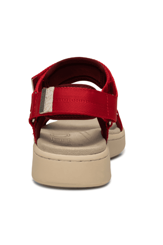 Woden Line sandal | Damesandal i rød med Natural Soft sål