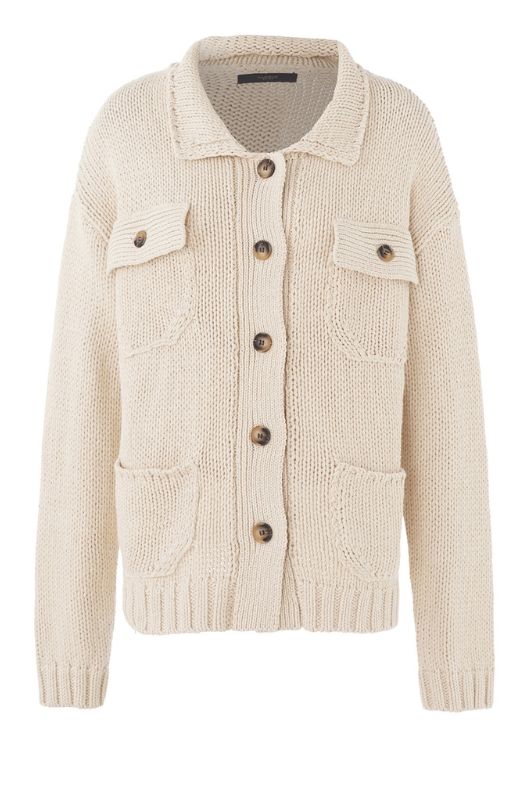 Luxzuz Beatriz knit I Gennemknappet strikcardigan i sand