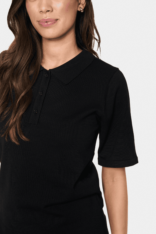 Saint Tropez Mila strik I Polo pullover i navy