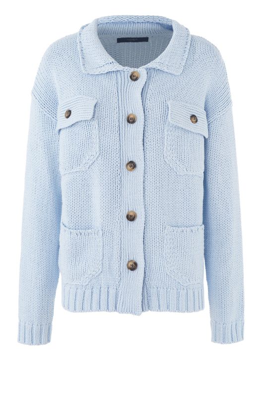 Luxzuz Beatriz knit I Gennemknappet strikcardigan i lyseblå